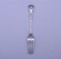 A Victorian King's pattern sterling silver dessert fork