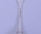 A Victorian sterling silver fiddle, thread and shell teaspoon
