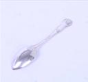 A George IV King's hourglass pattern sterling silver dessert spoon