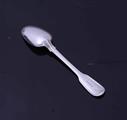 A Victorian sterling silver fiddle and thread pattern teaspoon