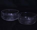 Pair armorial glass finger bowls