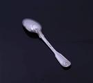 A Victorian sterling silver fiddle, thread and shell pattern teaspoon