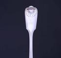A pair of Victorian sterling silver fiddle, thread and shell pattern table forks