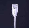 A pair of Victorian sterling silver fiddle, thread and shell pattern table forks