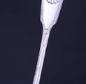 A pair of Victorian fiddle, thread and shell pattern sterling silver table spoons
