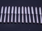 Set of 12 Edwardian silver handled fruit knives