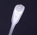 Three George IV fiddle thread and shell sterling silver table spoons