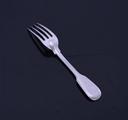 A Victorian fiddle and thread pattern sterling silver dessert fork