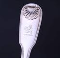 Matched set of George III fiddle, thread and shell sterling silver flatware