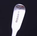 A George IV sterling silver fiddle pattern table spoon