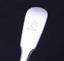 A George IV sterling silver fiddle pattern table spoon