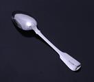 A William IV sterling silver fiddle pattern table spoon