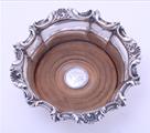 A pair of William IV sterling silver wine coasters