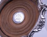 A pair of William IV sterling silver wine coasters