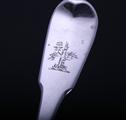 A Regency fiddle pattern sterling silver fork