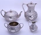 COLONIAL: A Victorian sterling silver four piece tea and coffee service for the Indian market