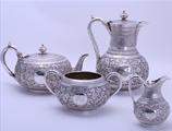 COLONIAL: A Victorian sterling silver four piece tea and coffee service for the Indian market