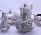 COLONIAL: A Victorian sterling silver four piece tea and coffee service for the Indian market