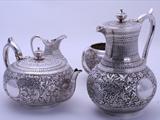 COLONIAL: A Victorian sterling silver four piece tea and coffee service for the Indian market