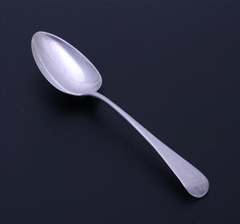 A George III Old English pattern sterling silver table spoon