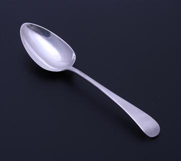 A George III sterling silver Old English pattern table spoon