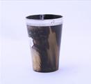 A Victorian sterling silver and horn beaker