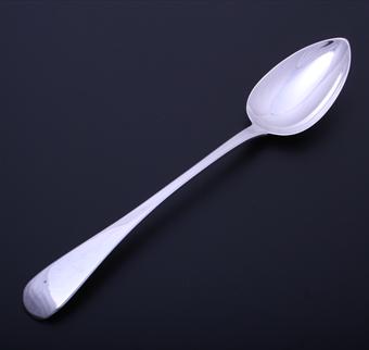 A Regency period sterling Old English pattern silver gravy spoon