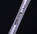 A William IV sterling silver fiddle and thread pattern table fork