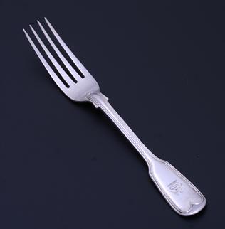 A William IV sterling silver table fork