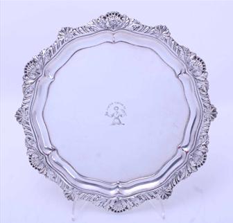 A 19th century Old Sheffield silver plated salver