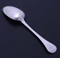 PROVINCIAL: A George II fancy-back sterling silver spoon