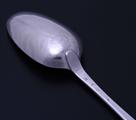 PROVINCIAL: A George II fancy-back sterling silver spoon