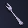 REGIMENTAL: An Edwardian King;s pattern sterling silver dessert fork