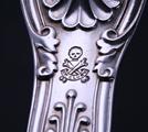 REGIMENTAL: An Edwardian King;s pattern sterling silver dessert fork