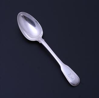 A George IV sterling silver dessert spoon