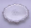 A George II sterling silver armorial salver
