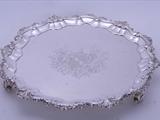A George II sterling silver armorial salver