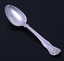 A William IV King's Husk pattern sterling silver dessert spoon