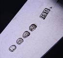 Set of six George III fiddle pattern sterling silver table spoons