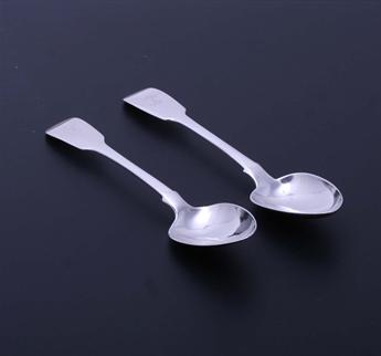 Pair of Irish William IV sterling silver spoons