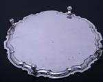 A Fine George II sterling silver salver