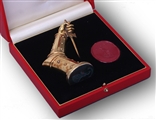 THE WALLACE SEAL: Rare and monumental Victorian desk seal for the Chief of Clan Wallace