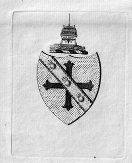 A rare framed bookplate belonging to Admiral Lord Nelson