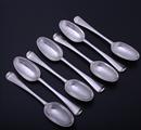 Seven George III Irish silver Hanoverian pattern tablespoons