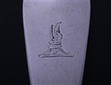 A pair of George IV sterling silver fiddle pattern table forks