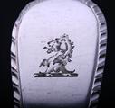 A George IV sterling silver feather edge table spoon