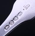 Set of four George III sterling silver fiddle pattern table forks