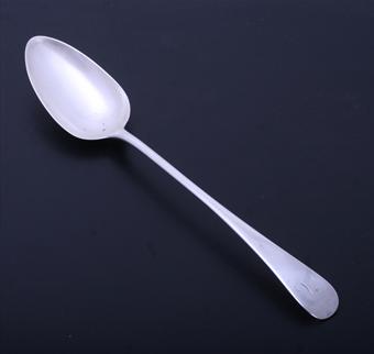 A George III sterling silver Old English pattern basting spoon