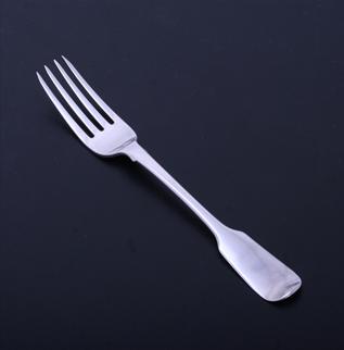 A Regency sterling silver fiddle pattern table fork