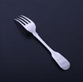A Regency sterling silver fiddle pattern table fork